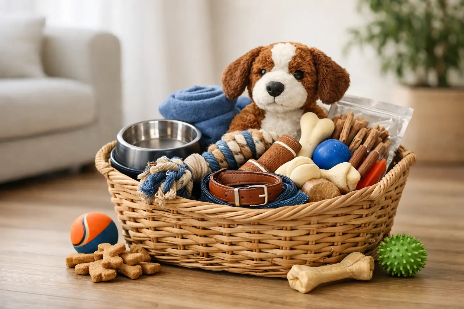 How to Build a Thoughtful Dog Welcome Home Basket