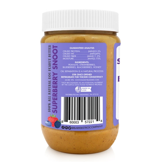 Dog Peanut Butter Superberry Snoot Buddy Budder Treat
