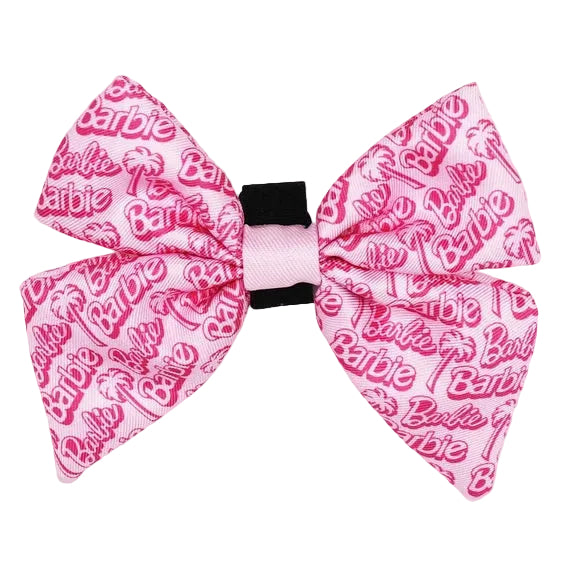 Malibu Barbie Sailor Bow by Luna Doodle Boutique, pink fabric hair accessory with sailor-inspired design for kids.