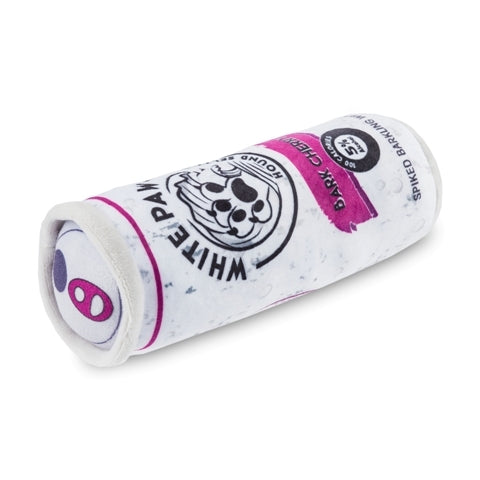 White Paw Bark cherry squeaker dog toy by Luna Doodle Boutique showing a plush dog toy with a cherry design and squeaker inside.
