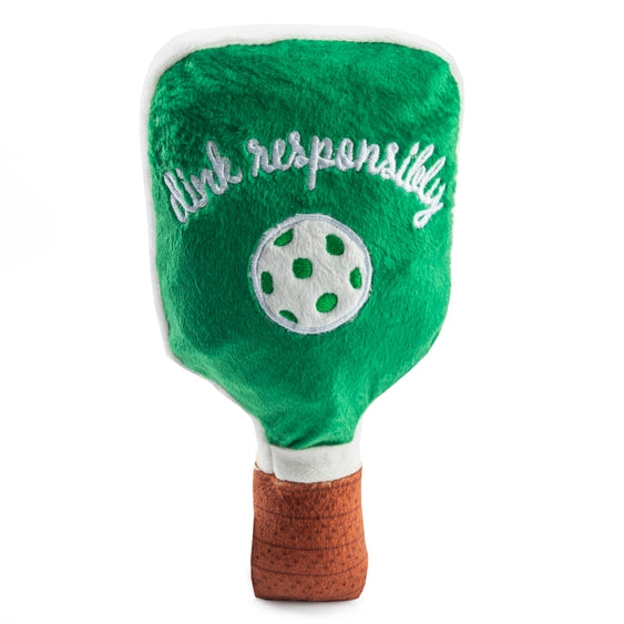 Green Stripe Pickleball Paddle By Haute Diggity Dog Plush Toy For Dogs