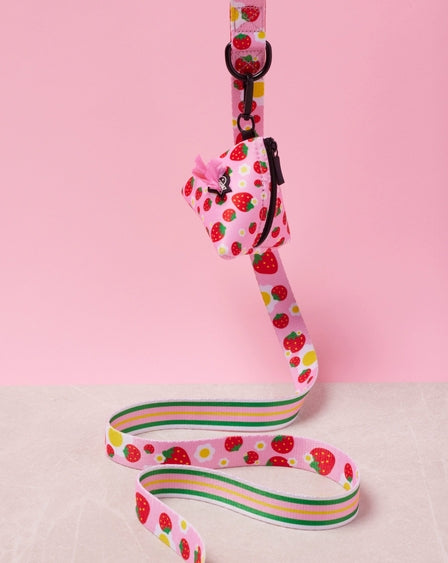 Strawberry Poop Bag Holder Durable Neoprene Design