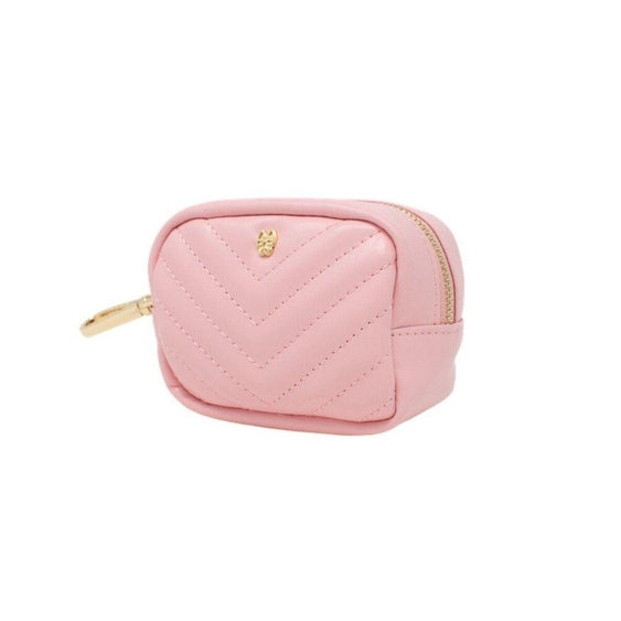Kylie Pink Vegan Leather Poop Bag Dispenser and Treat Pouch