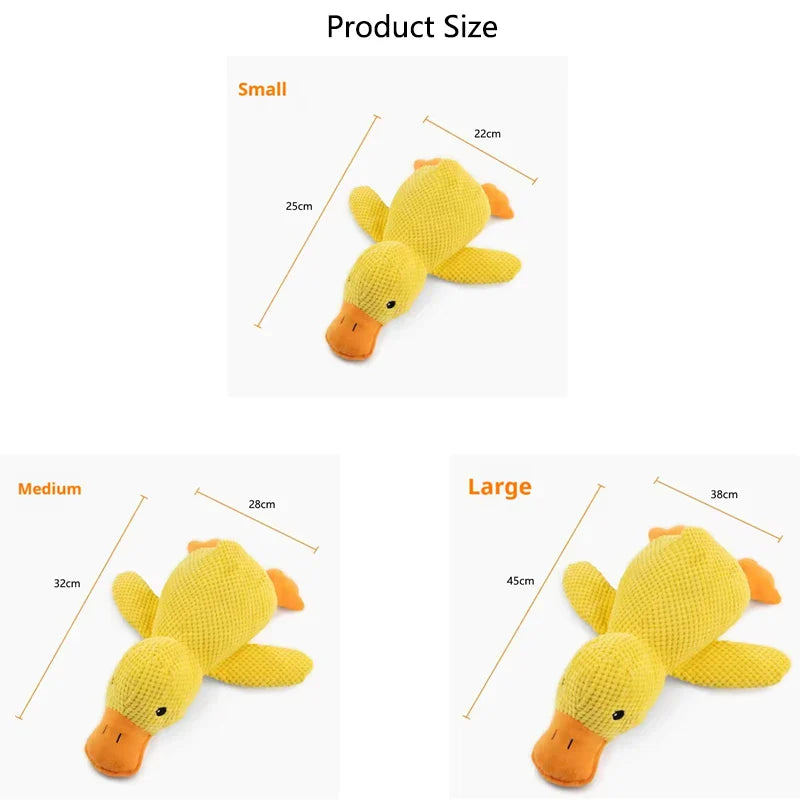 Plush Duck Dog Toy – Squeaky Calming Chew Toy for Puppy, Durable Teeth-Cleaning Pet Toy