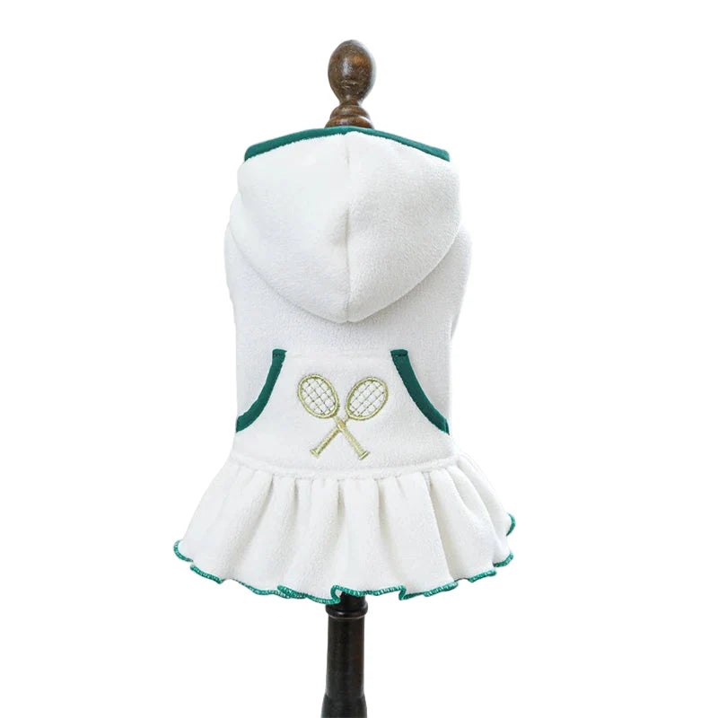 White Tennis Dog Dress