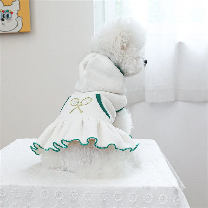 White Tennis Dog Dress