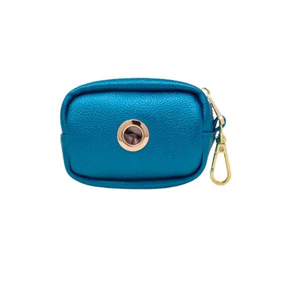 Hudson Blue Vegan Leather Waste Bag Dispenser And Treat Pouch