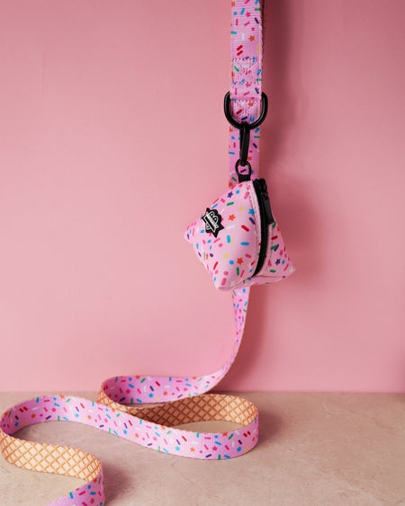 Sprinkle Me Pink Poop Bag Holder Dog Birthday Accessory