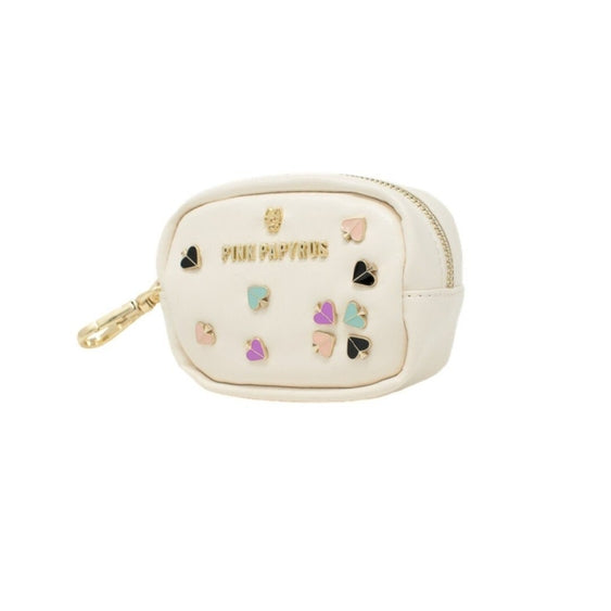 Katie Rose White Waste Bag Dispenser and Treat Pouch for Dogs