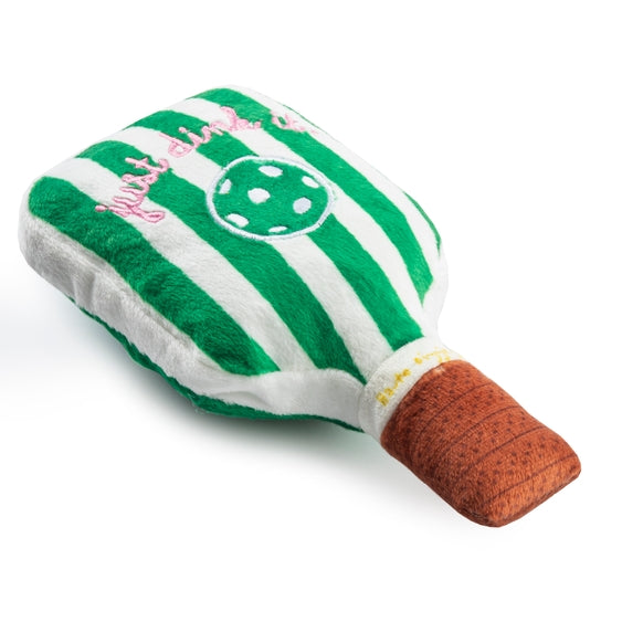 Green Stripe Pickleball Paddle By Haute Diggity Dog Plush Toy For Dogs