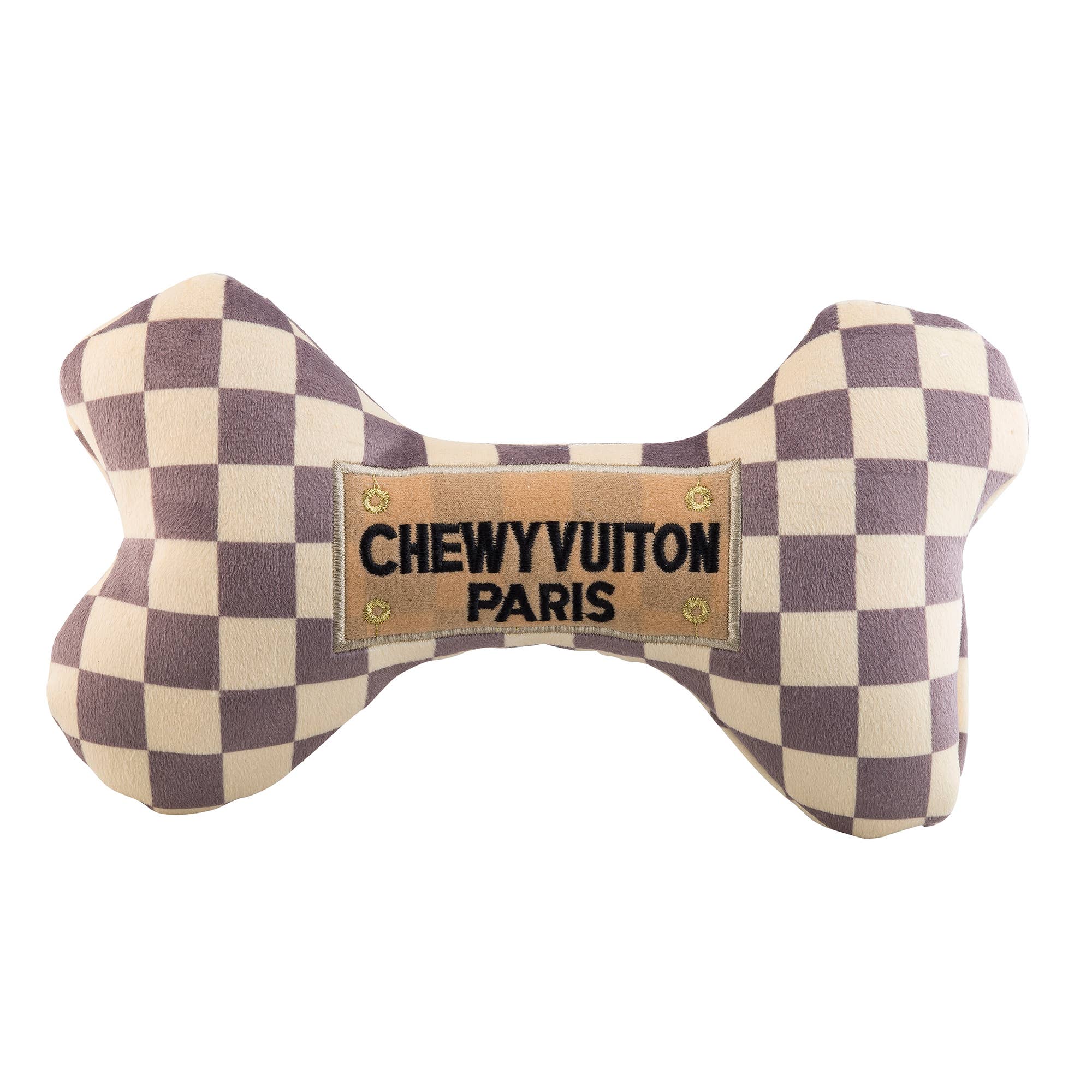 Checker Chewy Vuiton Bone - Luna Doodle Boutique
