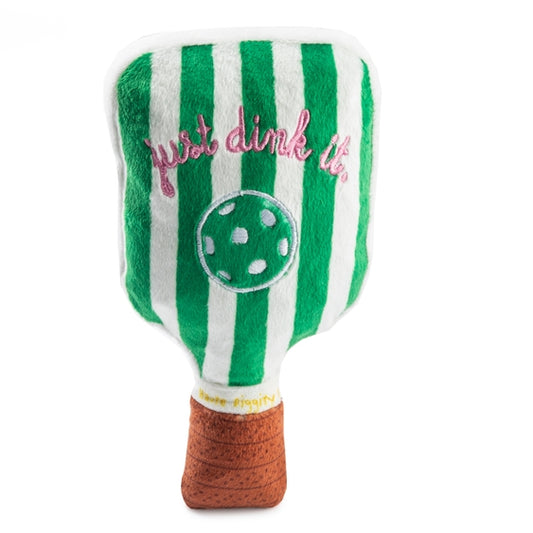 Green Stripe Pickleball Paddle By Haute Diggity Dog Plush Toy For Dogs