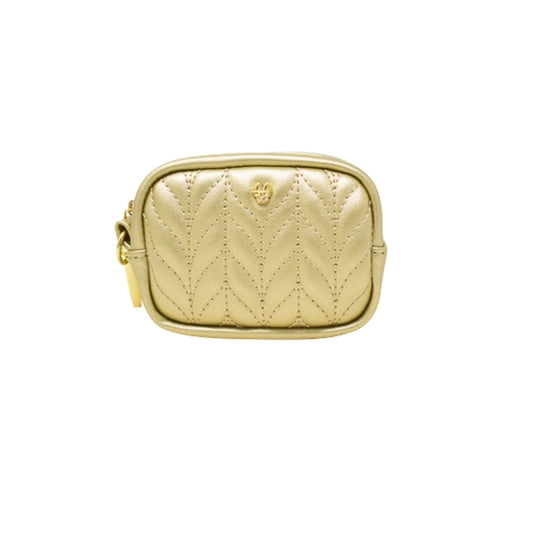 Aria Gold Vegan Leather Poop Bag Dispenser and Treat Pouch