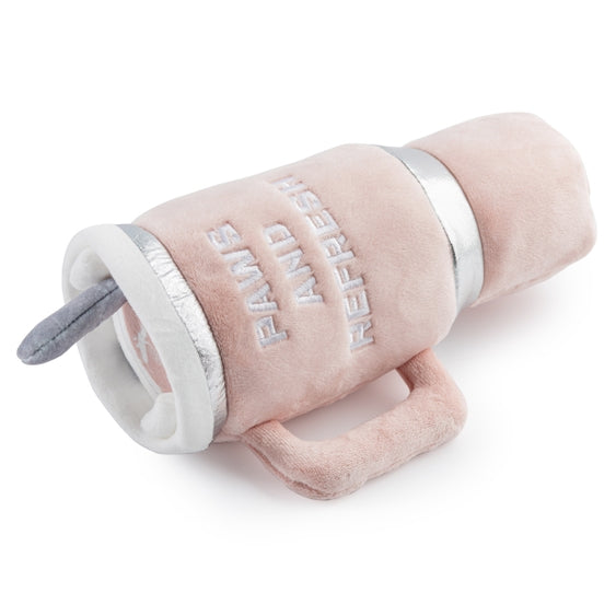 Pink Snuggly Cup plush toy from Luna Doodle Boutique featuring soft, cuddly fabric and a cute cup shape for children.