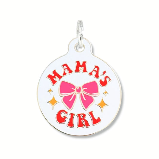 Girl Dog Collar ID Tag with Personalized QR Code Mama's Girl