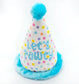 ThoozyPet Birthday Hat Blue Plush Dog Toy 7 Inches