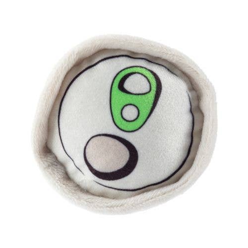White Paw Waggermelon squeaker dog toy by Haute Diggity Dog, featuring a white paw print design on a bright green watermelon shape.
