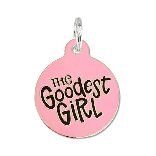 Personalized Dog Tag With Scannable QR Code Goodest Girl