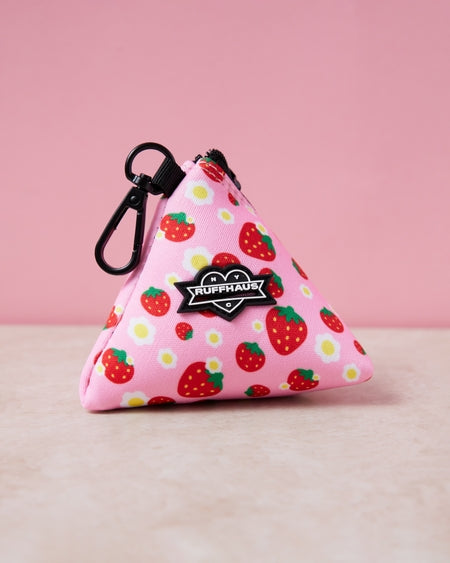 Strawberry Poop Bag Holder Durable Neoprene Design