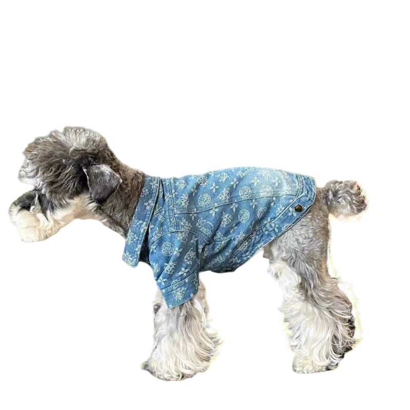 Chewy Vuitton Denim Dog Jacket