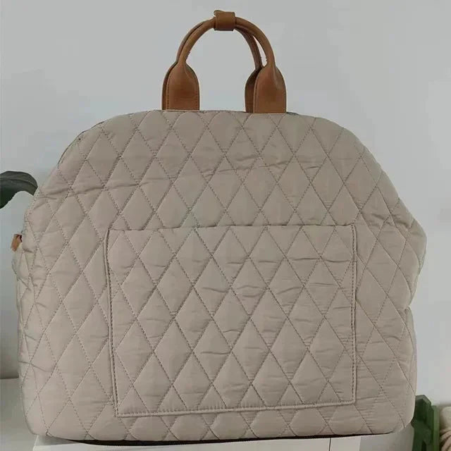 Quilted Verona Luxe Designer Dog Carrier Tote by Fashioned Furbabies, stylish pet carrier with padded interior and modern design.