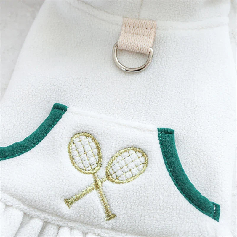 White Tennis Dog Dress