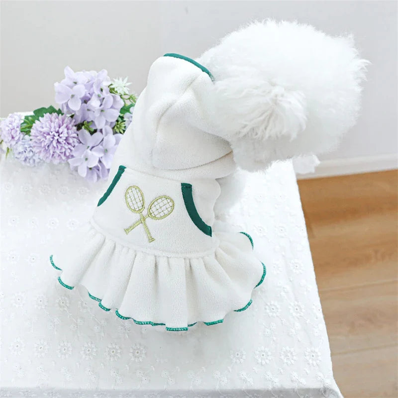 White Tennis Dog Dress