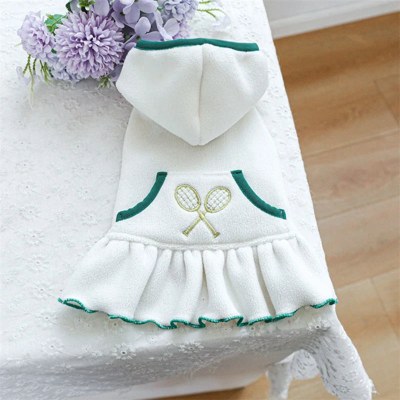 White Tennis Dog Dress