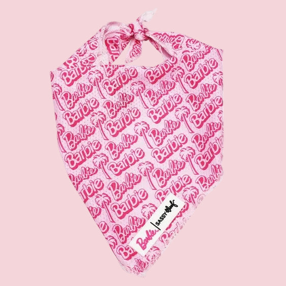 Dog Bandana Malibu Barbie x Sassy Woof Collection - Luna Doodle Boutique