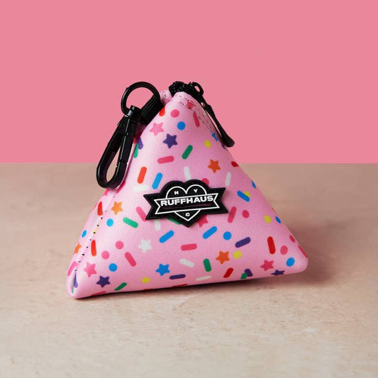 Sprinkle Me Pink Poop Bag Holder Dog Birthday Accessory