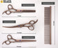 Grooming Scissor Kit for Professional Dog Grooming with Straight Curved Thinning Scissors and Dog Comb