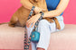 Hudson Blue Vegan Leather Waste Bag Dispenser And Treat Pouch